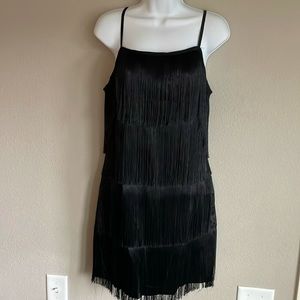 Black Fringe Dress | 1920’s Fringe Flapper Dress